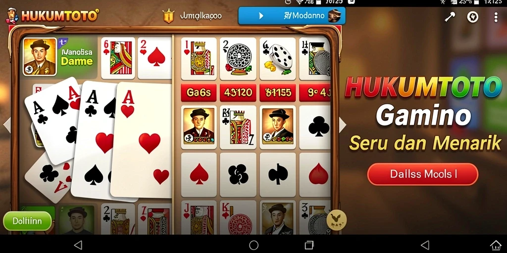Tampilan gameplay domino yang menarik dan interaktif.