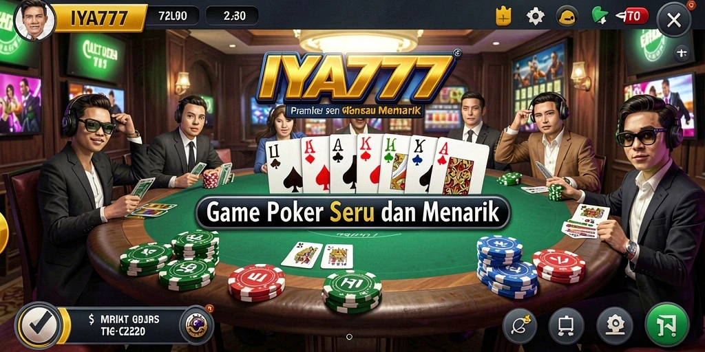 Tampilan menarik dari permainan Poker di IYA777.