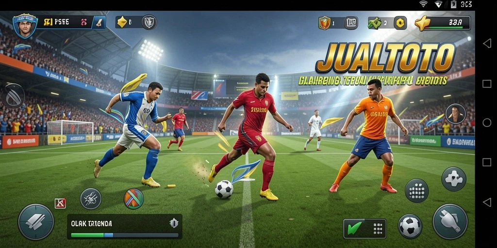 Screenshot gameplay JUALTOTO menampilkan aksi seru dalam olahraga.