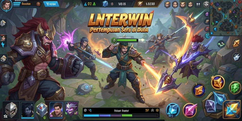 Tampilan gameplay LNTERWIN yang seru dan strategis.