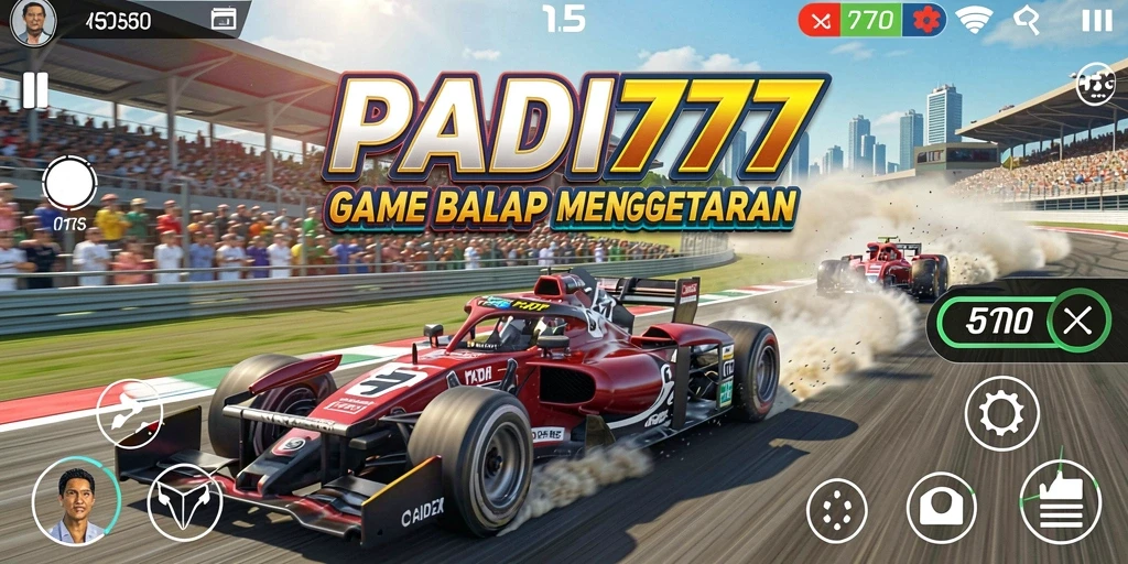 Tampilan gameplay mendebarkan di PADI777, rasakan adrenalin balapan.