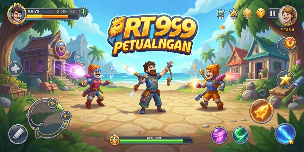 Tangkapan layar utama RT99 menampilkan gameplay yang seru dan penuh aksi.
