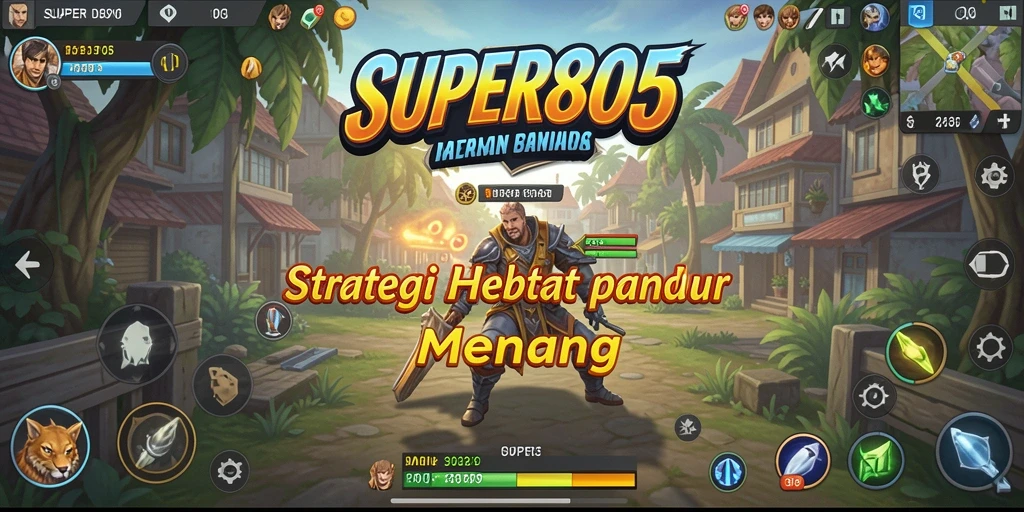 Screenshot gameplay SUPER805 dengan aksi strategi yang intens.