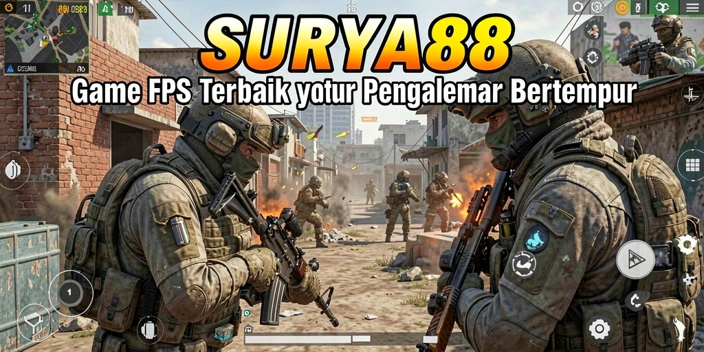 Gameplay menegangkan dari SURYA88 di medan perang FPS.