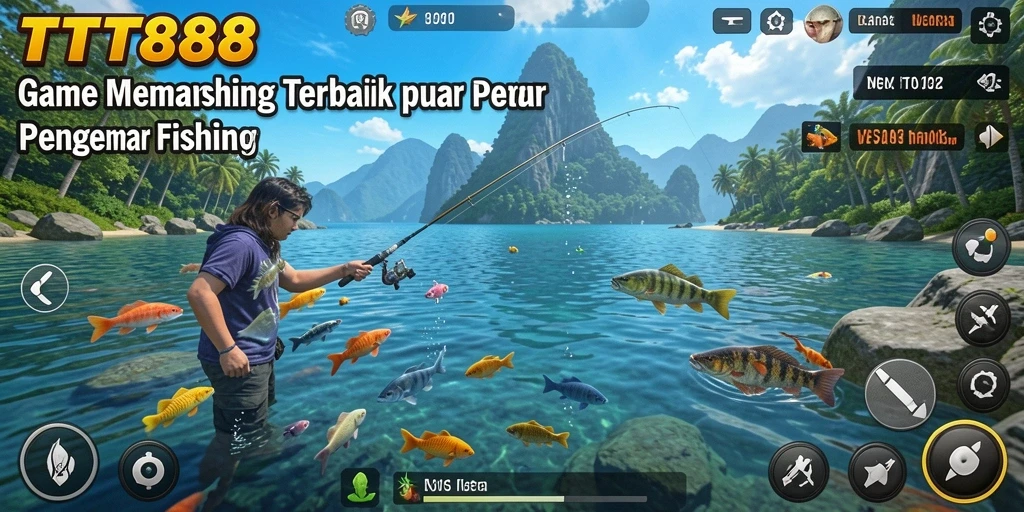 Screenshot gameplay TTT888 menampilkan suasana memancing yang mendebarkan.